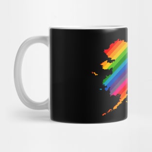 USA States: Alaska (rainbow) Mug